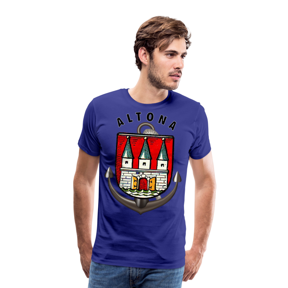 Männer Fashion ALTONA T-Shirt Rundhals Unisex Streetwear - Königsblau