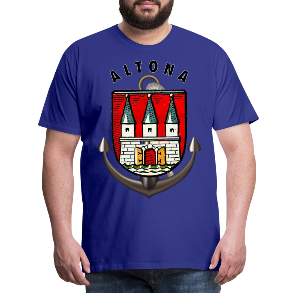 Männer Fashion ALTONA T-Shirt Rundhals Unisex Streetwear - Königsblau