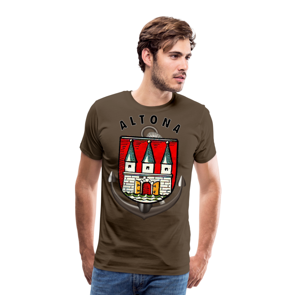 Männer Fashion ALTONA T-Shirt Rundhals Unisex Streetwear - Edelbraun