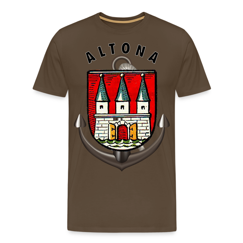 Männer Fashion ALTONA T-Shirt Rundhals Unisex Streetwear - Edelbraun