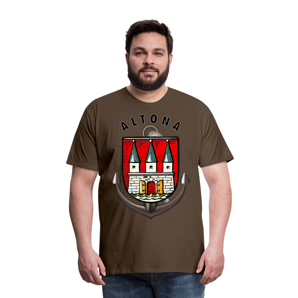 Männer Fashion ALTONA T-Shirt Rundhals Unisex Streetwear - Edelbraun