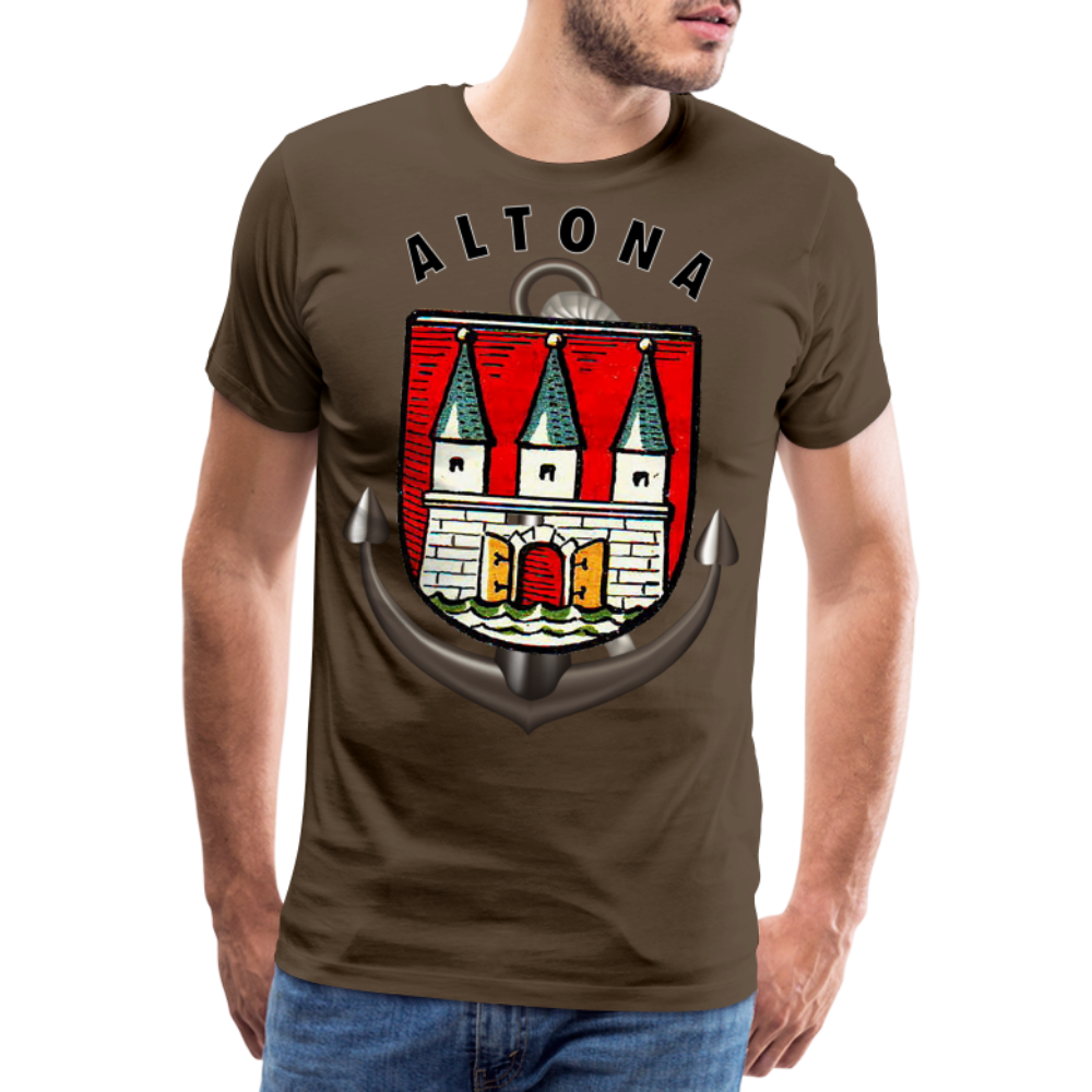 Männer Fashion ALTONA T-Shirt Rundhals Unisex Streetwear - Edelbraun