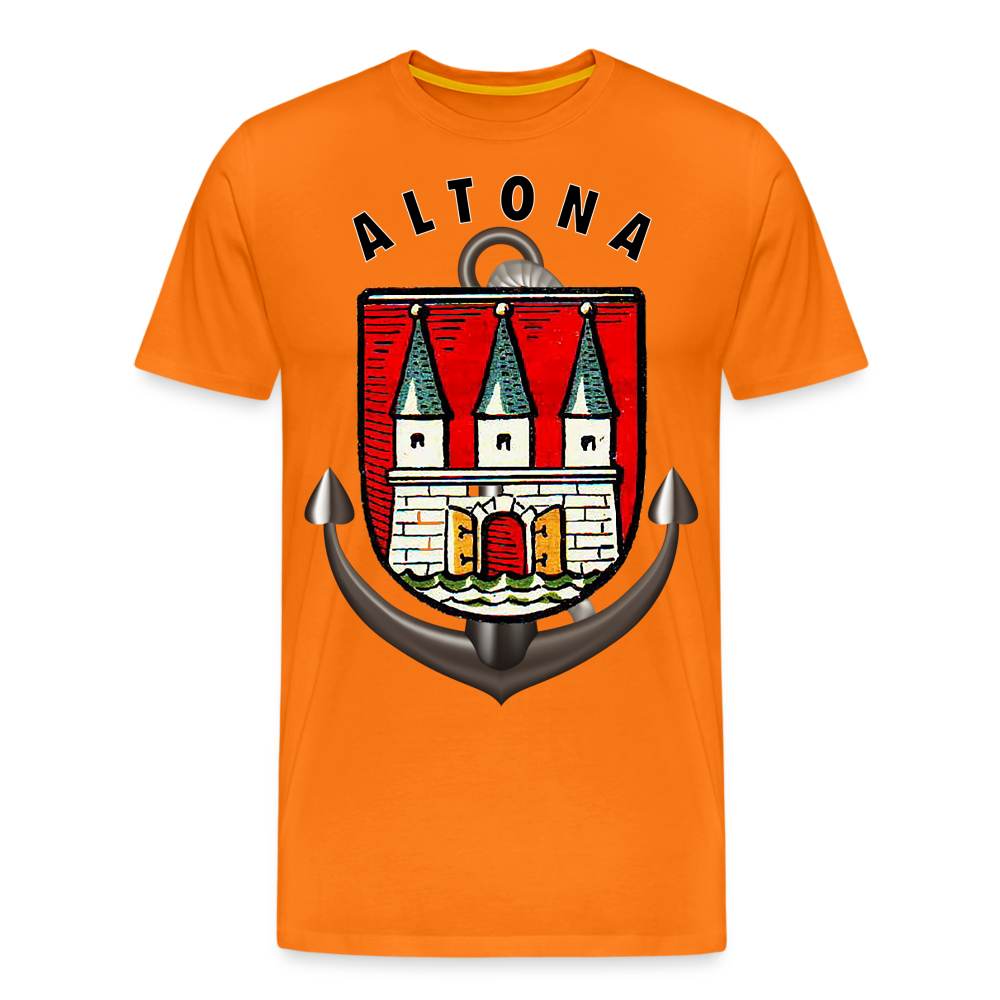 Männer Fashion ALTONA T-Shirt Rundhals Unisex Streetwear - Orange