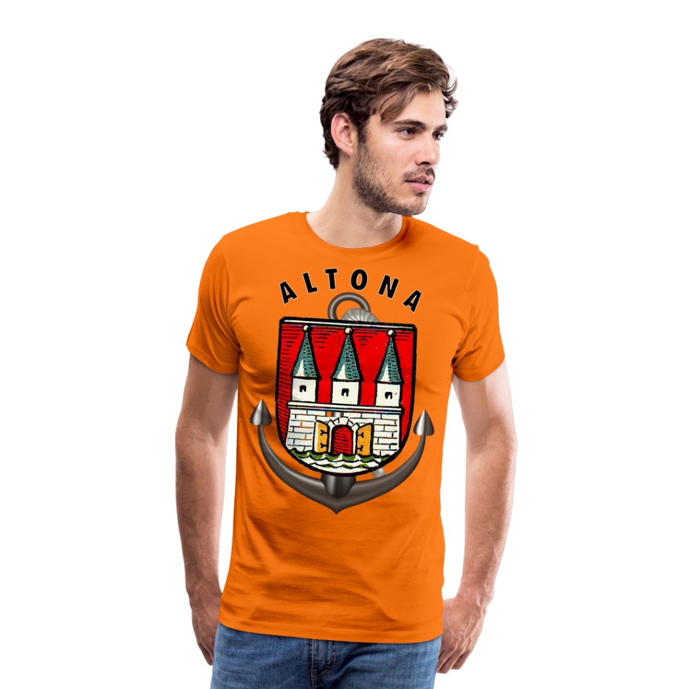 Männer Fashion ALTONA T-Shirt Rundhals Unisex Streetwear - Orange
