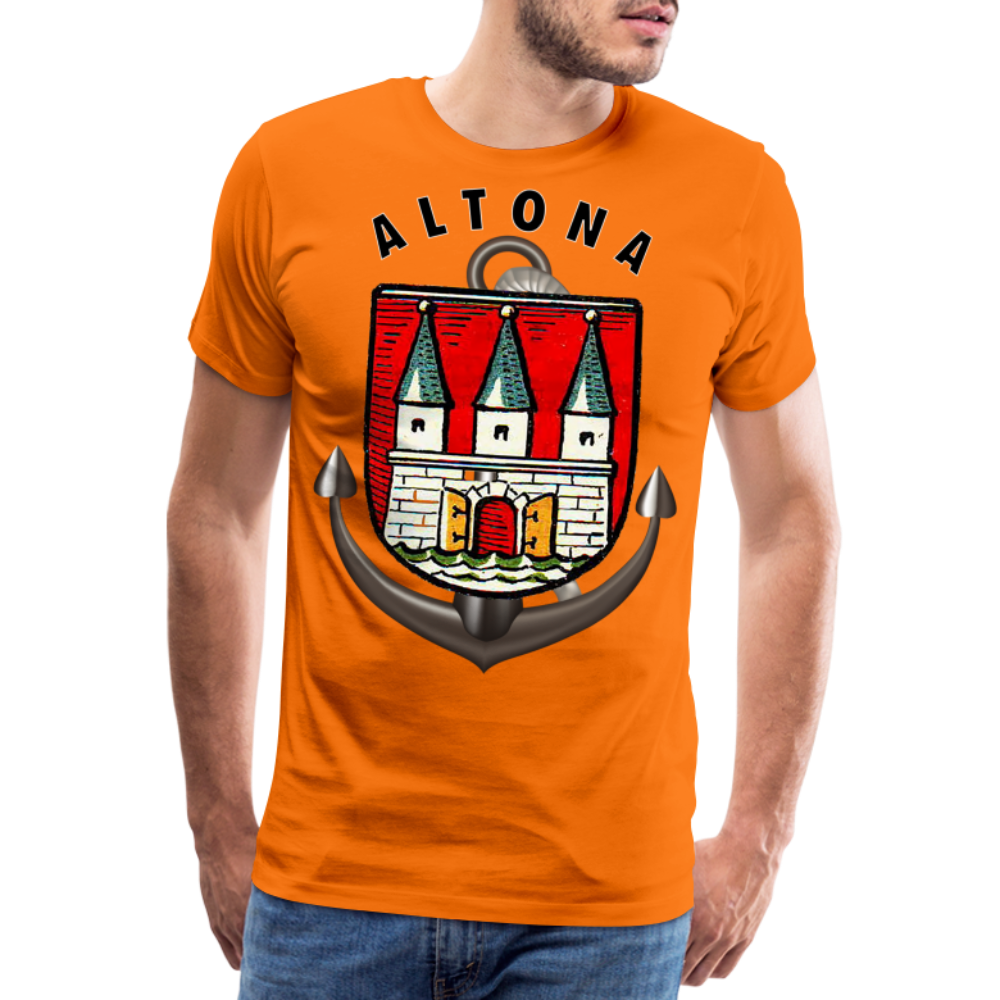 Männer Fashion ALTONA T-Shirt Rundhals Unisex Streetwear - Orange