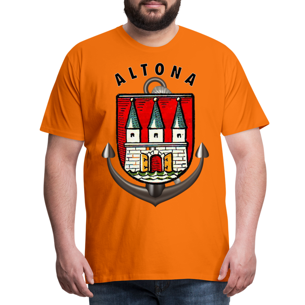 Männer Fashion ALTONA T-Shirt Rundhals Unisex Streetwear - Orange