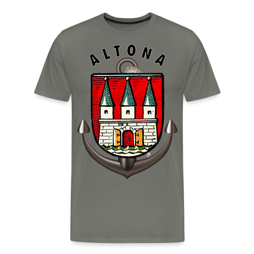 Männer Fashion ALTONA T-Shirt Rundhals Unisex Streetwear - Asphalt