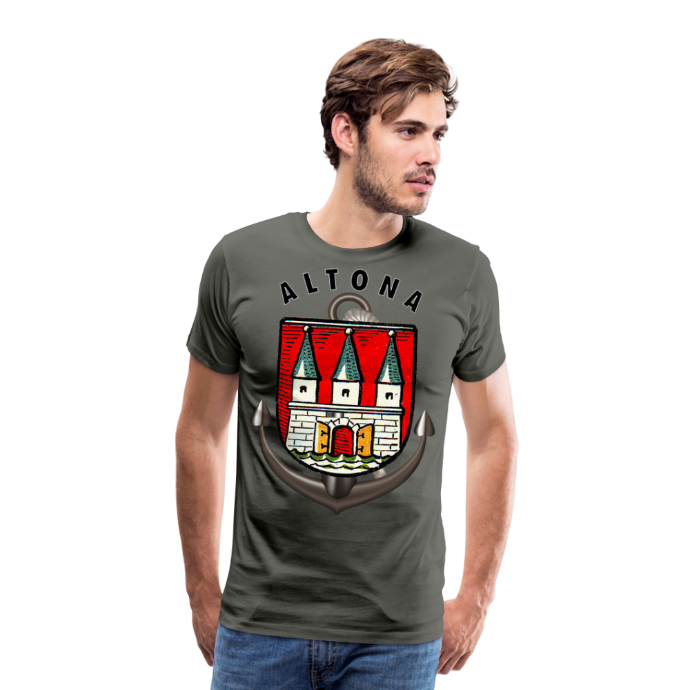 Männer Fashion ALTONA T-Shirt Rundhals Unisex Streetwear - Asphalt