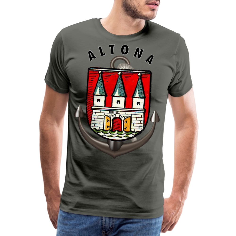 Männer Fashion ALTONA T-Shirt Rundhals Unisex Streetwear - Asphalt