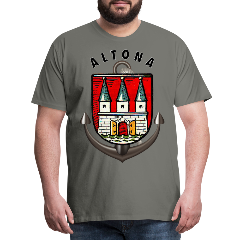 Männer Fashion ALTONA T-Shirt Rundhals Unisex Streetwear - Asphalt