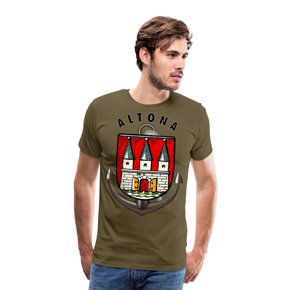 Männer Fashion ALTONA T-Shirt Rundhals Unisex Streetwear - Khaki