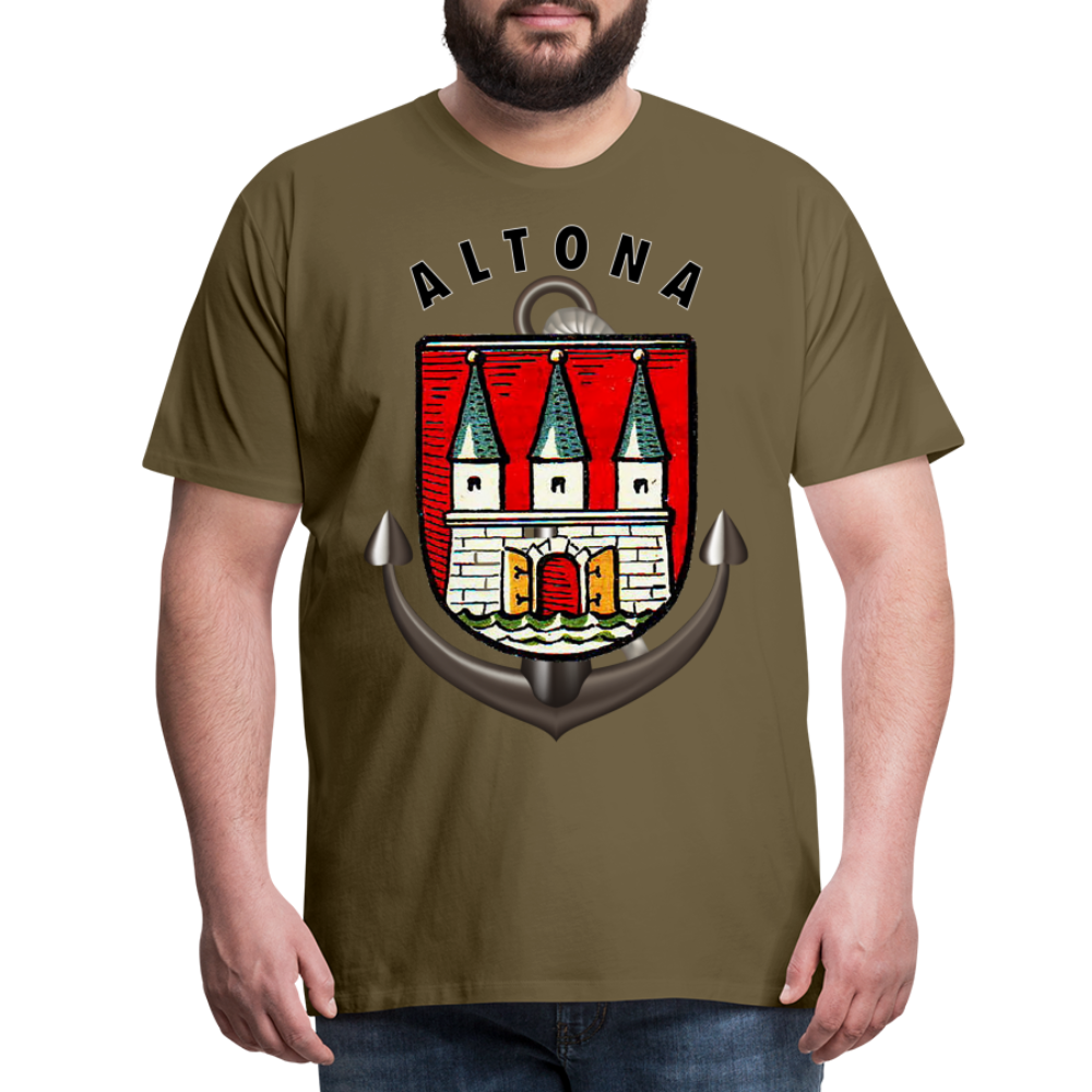 Männer Fashion ALTONA T-Shirt Rundhals Unisex Streetwear - Khaki