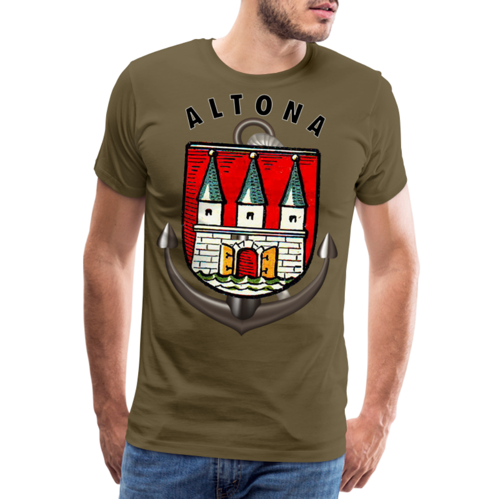 Männer Fashion ALTONA T-Shirt Rundhals Unisex Streetwear - Khaki