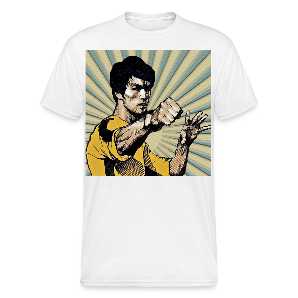 Unisex T-Shirt Streetwear Fashion Kung Fu Martial arts Bruce Lee - weiß