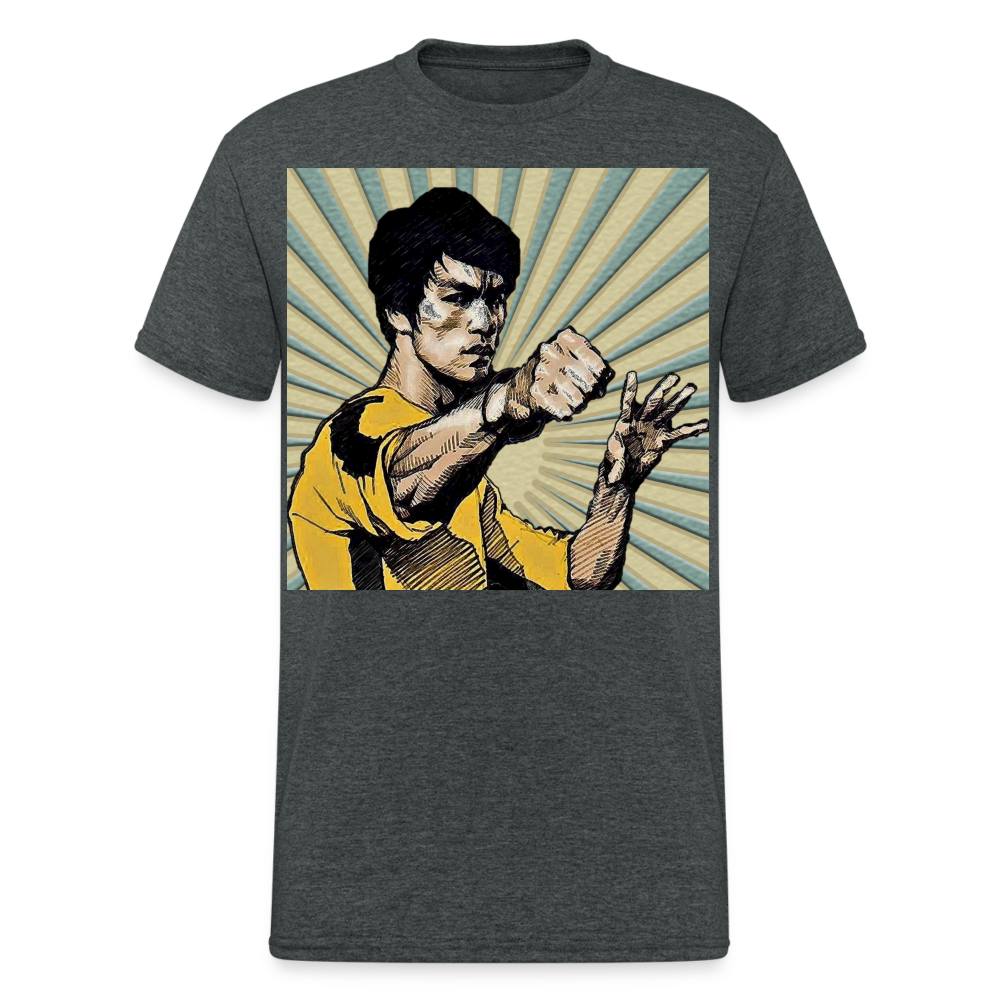 Unisex T-Shirt Streetwear Fashion Kung Fu Martial arts Bruce Lee - Dunkelgrau meliert