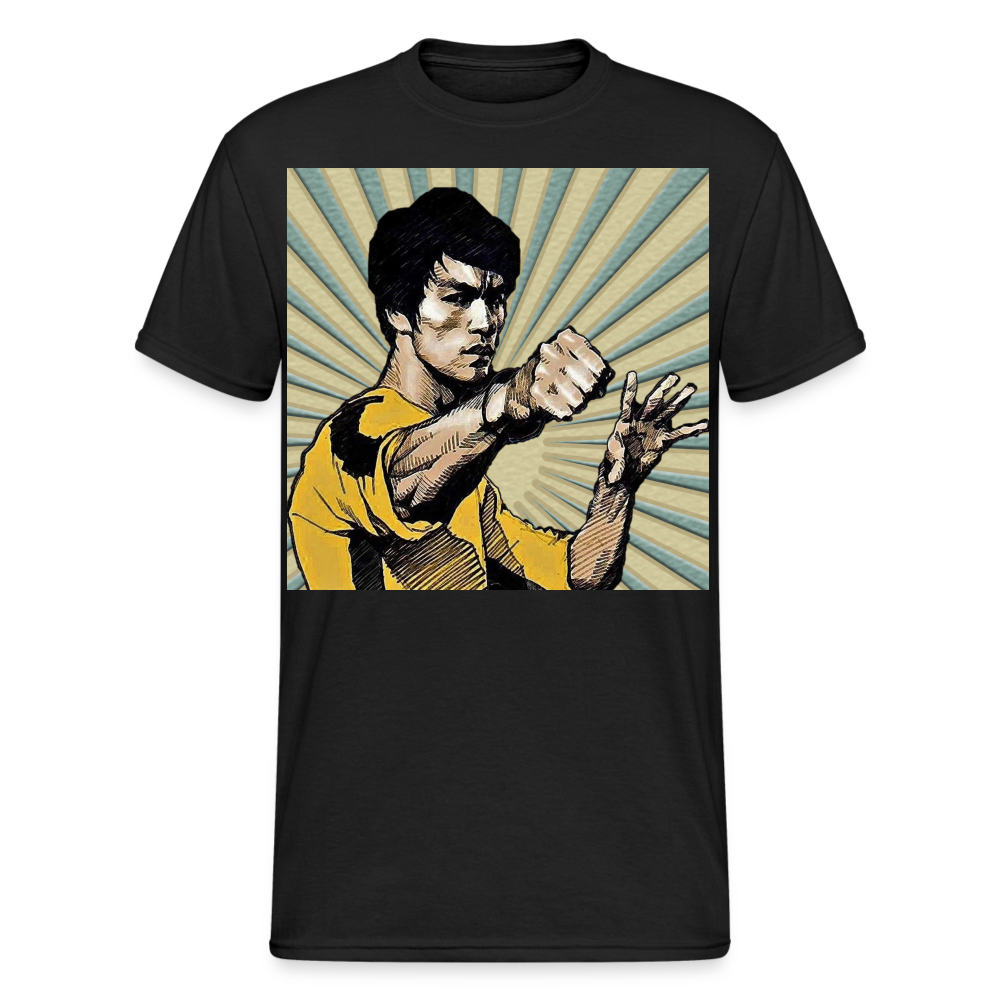 Unisex T-Shirt Streetwear Fashion Kung Fu Martial arts Bruce Lee - Schwarz