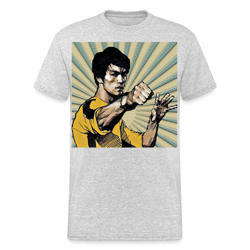 Unisex T-Shirt Streetwear Fashion Kung Fu Martial arts Bruce Lee - Grau meliert