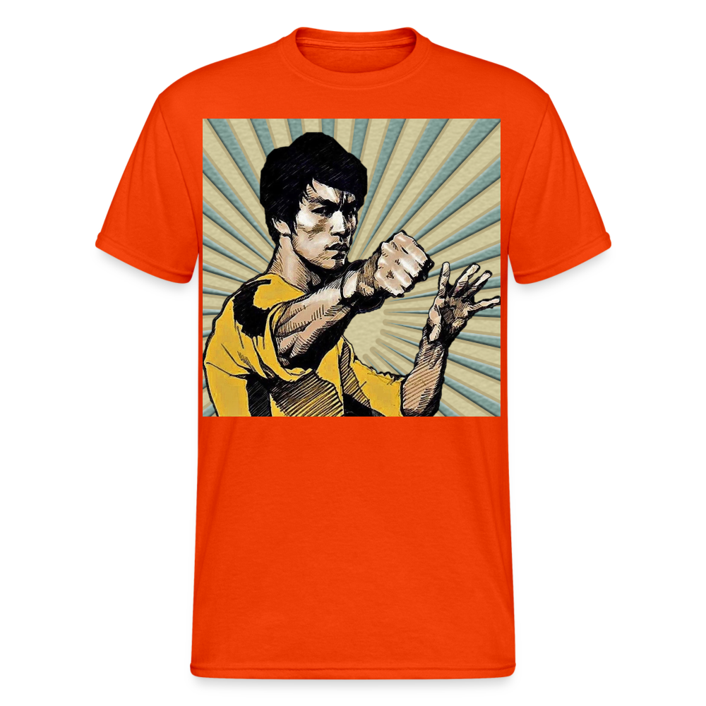 Unisex T-Shirt Streetwear Fashion Kung Fu Martial arts Bruce Lee - kräftig Orange