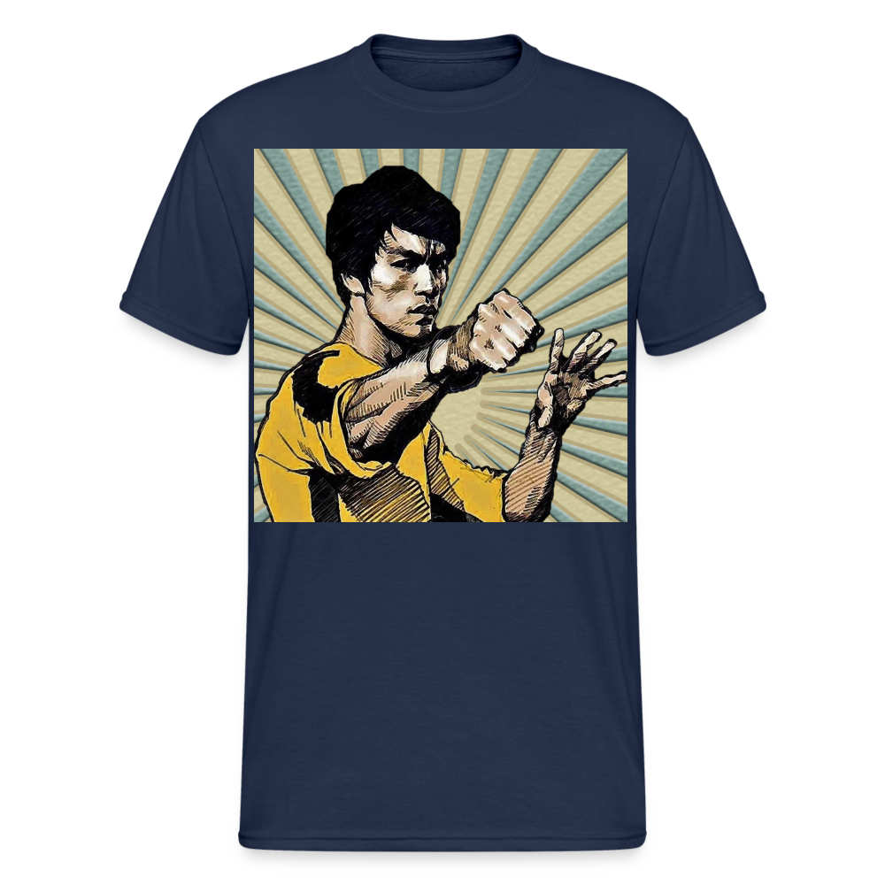 Unisex T-Shirt Streetwear Fashion Kung Fu Martial arts Bruce Lee - Navy