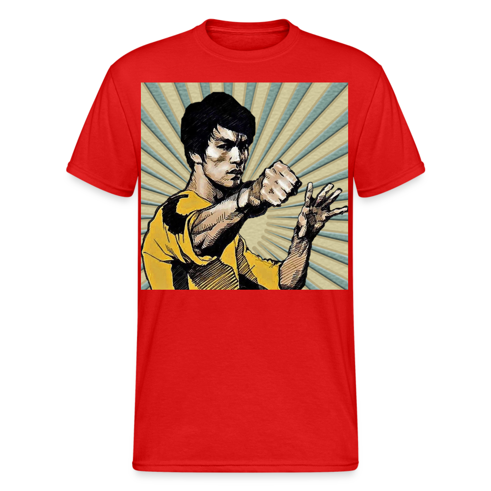Unisex T-Shirt Streetwear Fashion Kung Fu Martial arts Bruce Lee - Rot