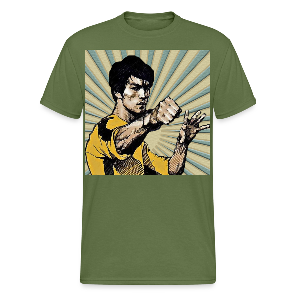 Unisex T-Shirt Streetwear Fashion Kung Fu Martial arts Bruce Lee - Militärgrün