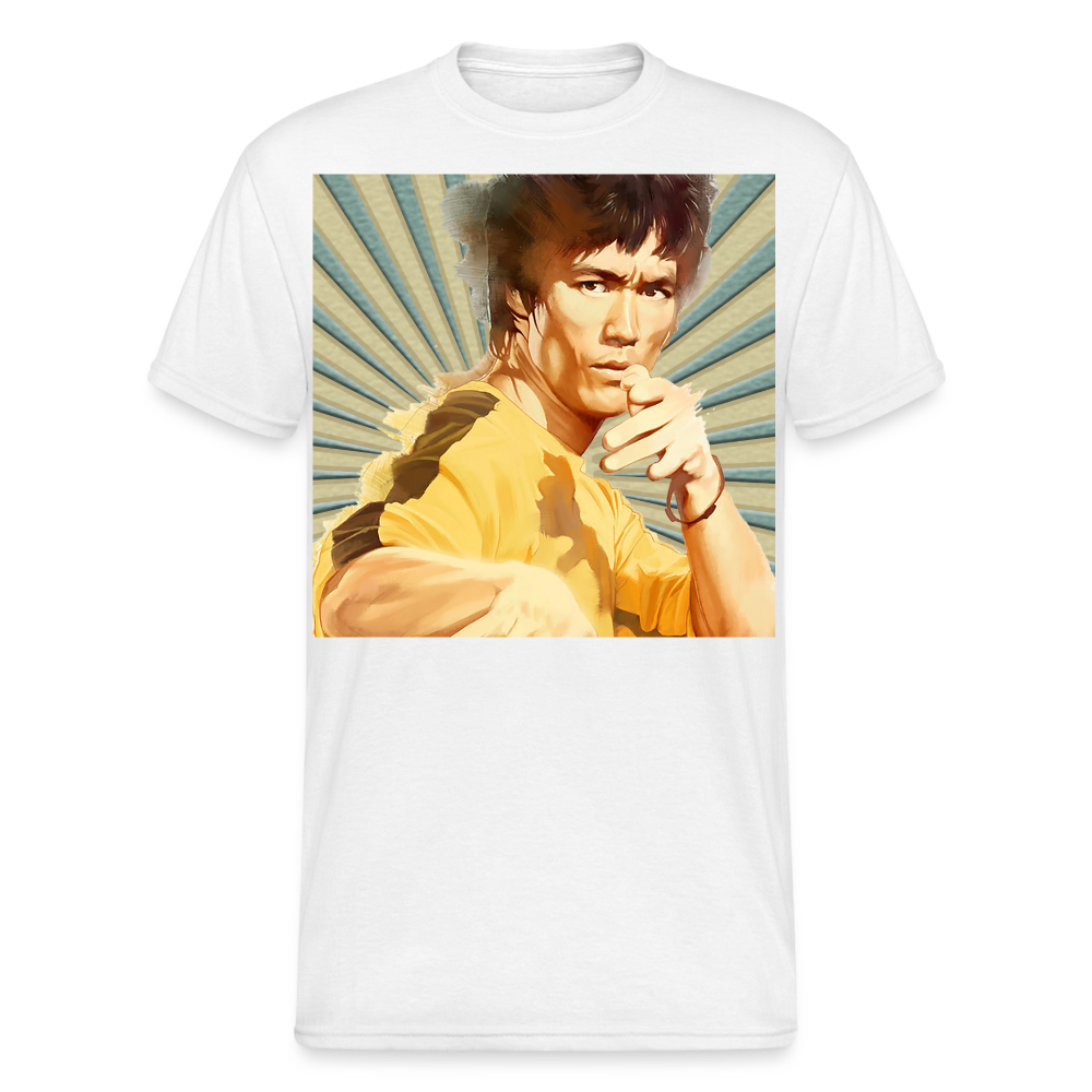 Unisex T-Shirt Streetwear Fashion Kung Fu Martial arts Bruce Lee - weiß