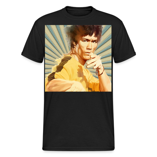 Unisex T-Shirt Streetwear Fashion Kung Fu Martial arts Bruce Lee - Schwarz