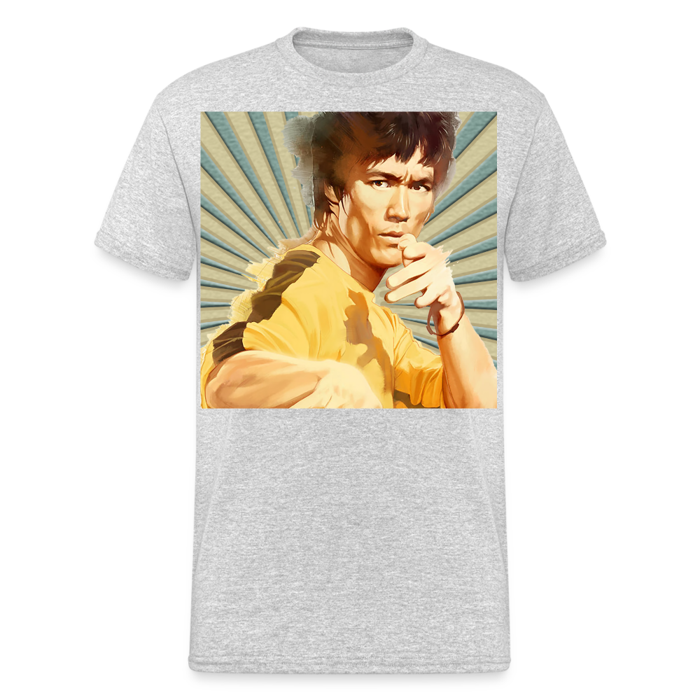 Unisex T-Shirt Streetwear Fashion Kung Fu Martial arts Bruce Lee - Grau meliert
