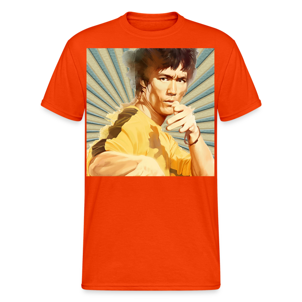Unisex T-Shirt Streetwear Fashion Kung Fu Martial arts Bruce Lee - kräftig Orange