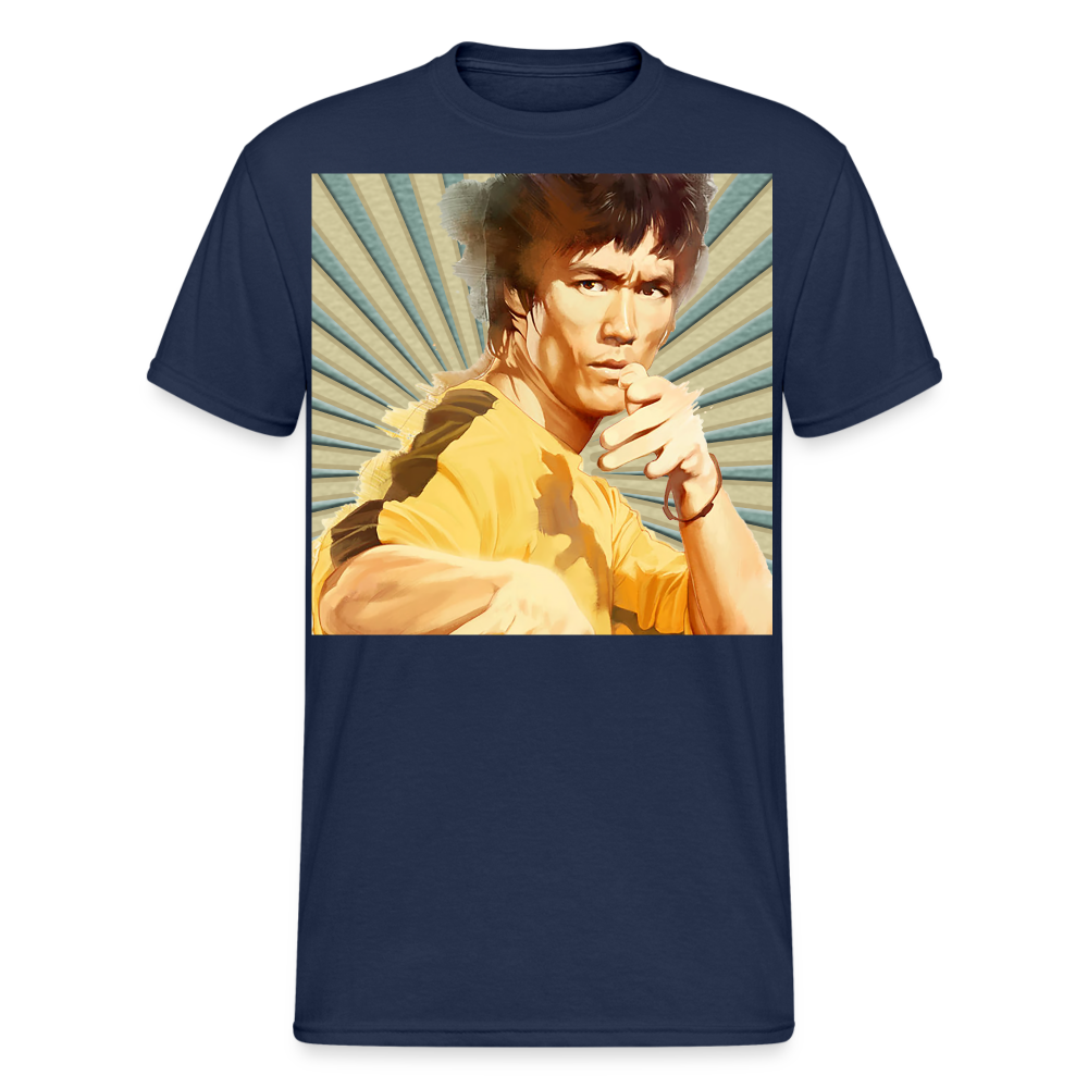 Unisex T-Shirt Streetwear Fashion Kung Fu Martial arts Bruce Lee - Navy