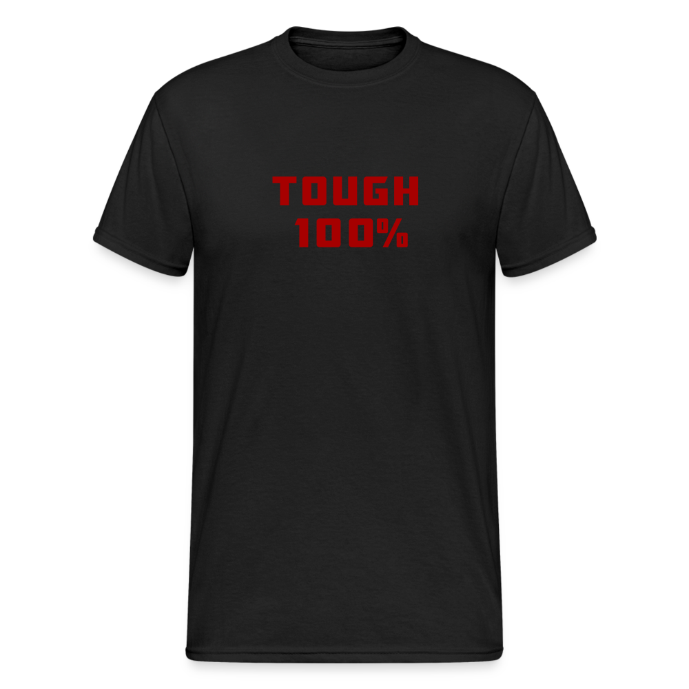 Fashion Herren Tough 100% Heavy T-Shirt Rundhals Unisex Streetwear - Schwarz