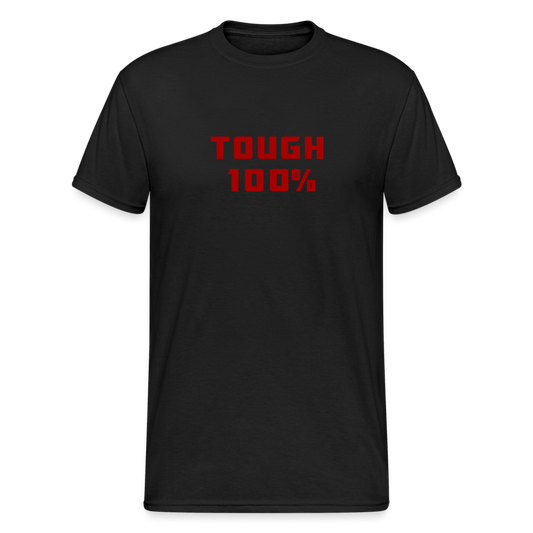 Fashion Herren Tough 100% Heavy T-Shirt Rundhals Unisex Streetwear - Schwarz