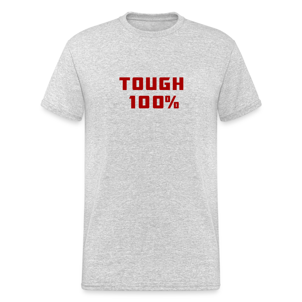 Fashion Herren Tough 100% Heavy T-Shirt Rundhals Unisex Streetwear - Grau meliert