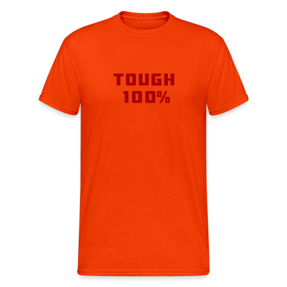 Fashion Herren Tough 100% Heavy T-Shirt Rundhals Unisex Streetwear - kräftig Orange