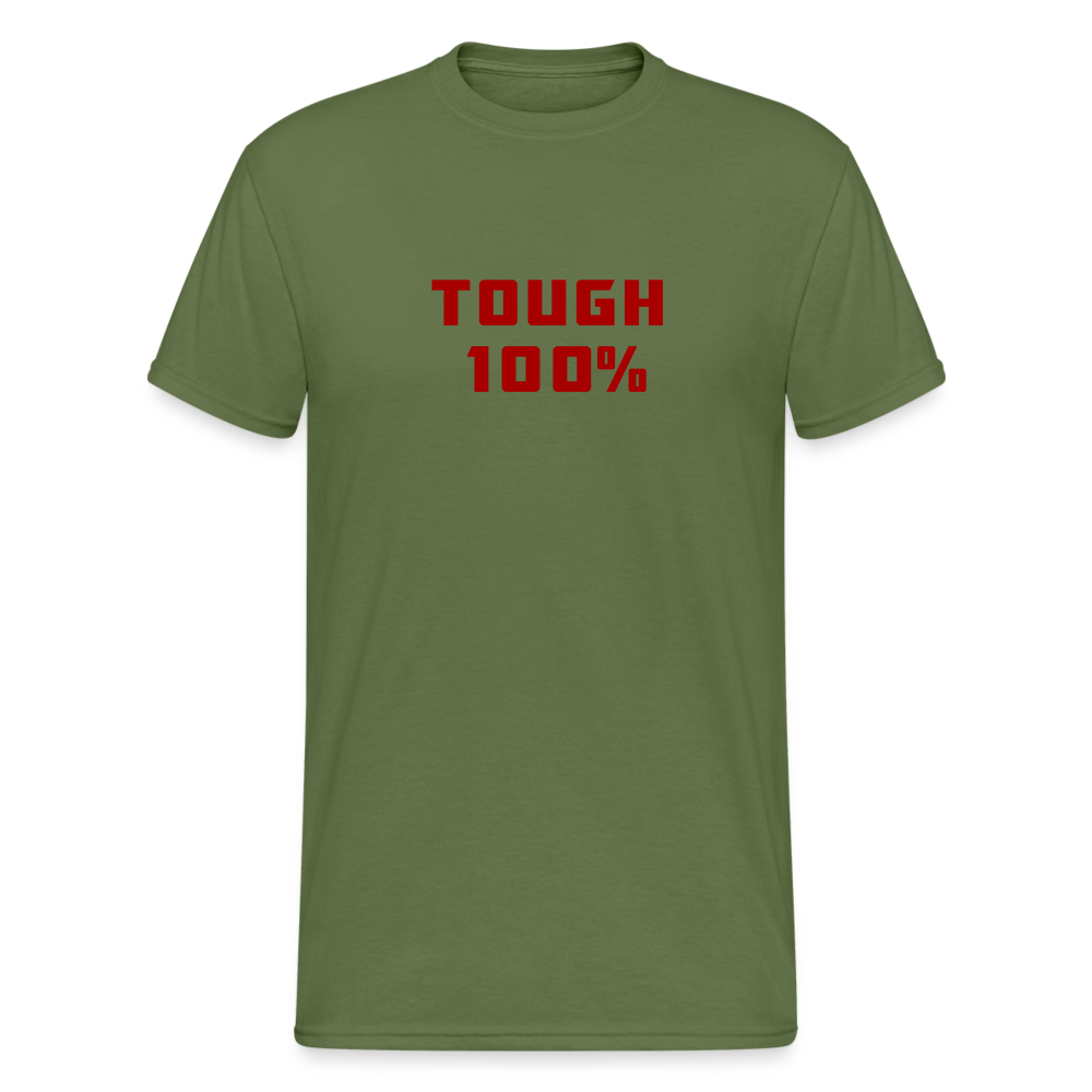 Fashion Herren Tough 100% Heavy T-Shirt Rundhals Unisex Streetwear - Militärgrün