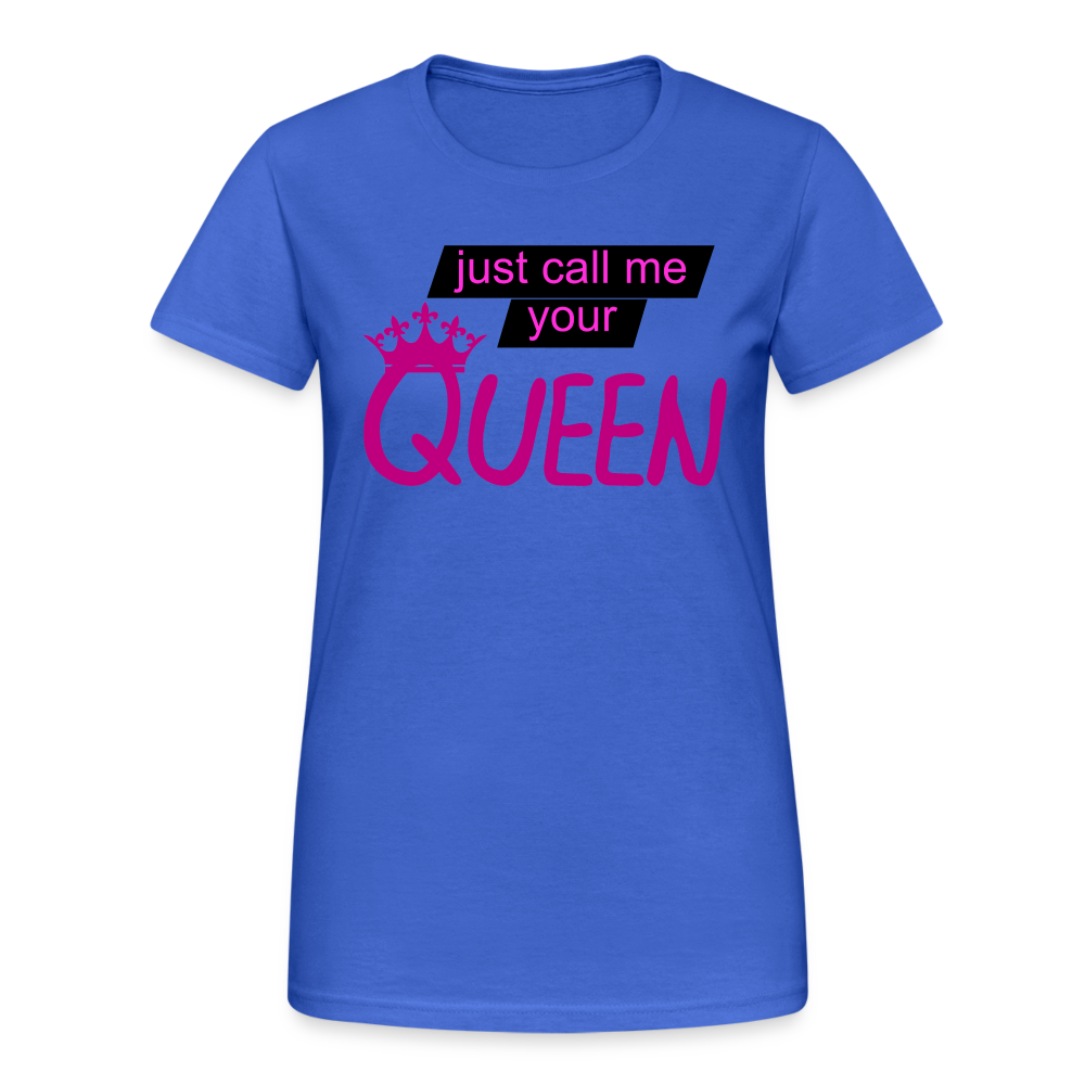Damen T-Shirt Mädelsabend Party Fashion Rundhals Queen Top Streetwear - Königsblau