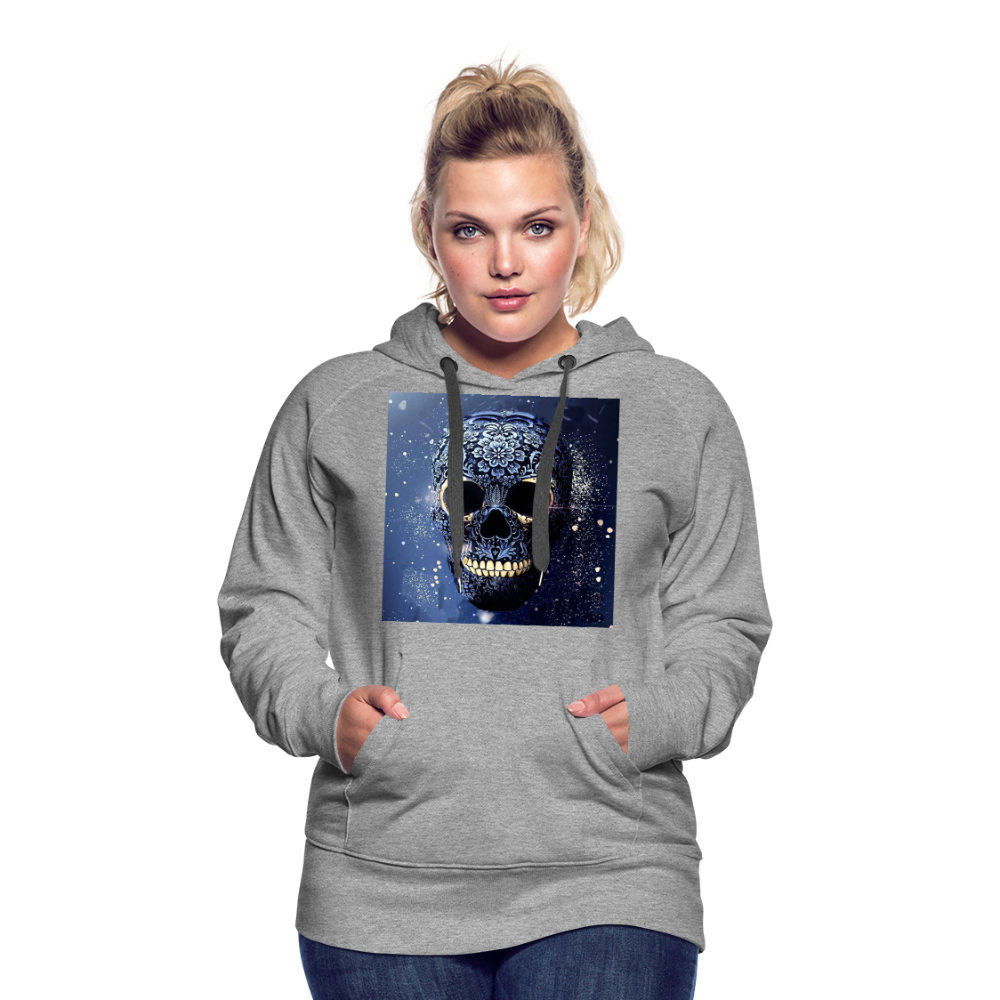 Kapuzenpullover Sweatjacke Sweatshirt Hoodie Pulli Basic Damen Kapuze - Grau meliert