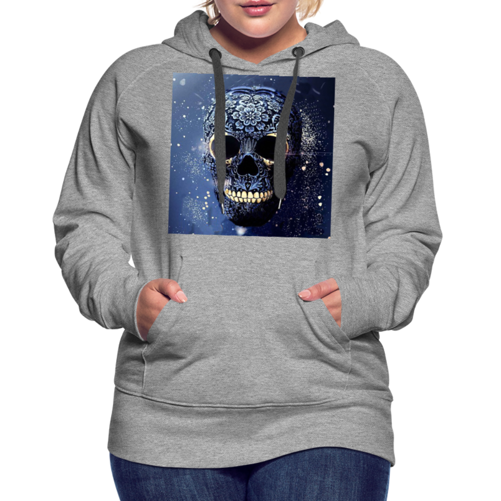 Kapuzenpullover Sweatjacke Sweatshirt Hoodie Pulli Basic Damen Kapuze - Grau meliert