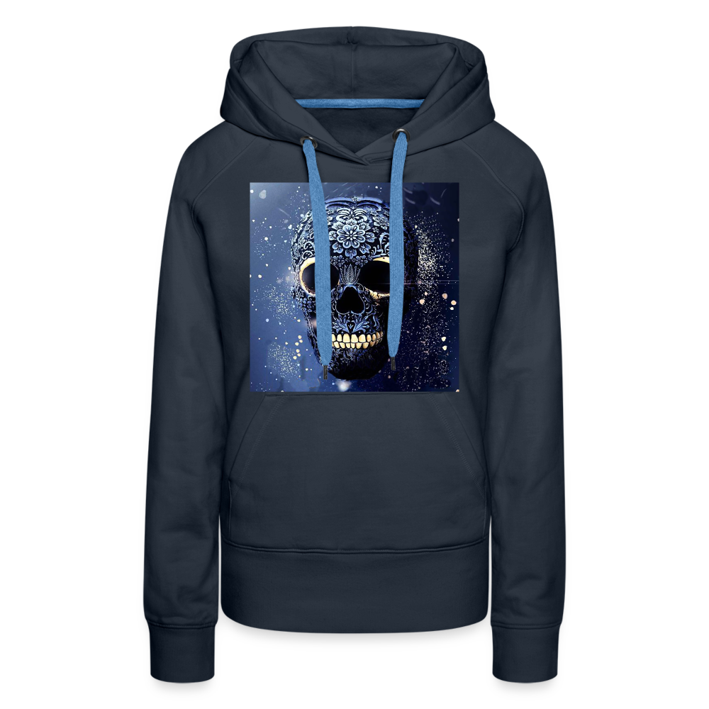 Kapuzenpullover Sweatjacke Sweatshirt Hoodie Pulli Basic Damen Kapuze - Navy