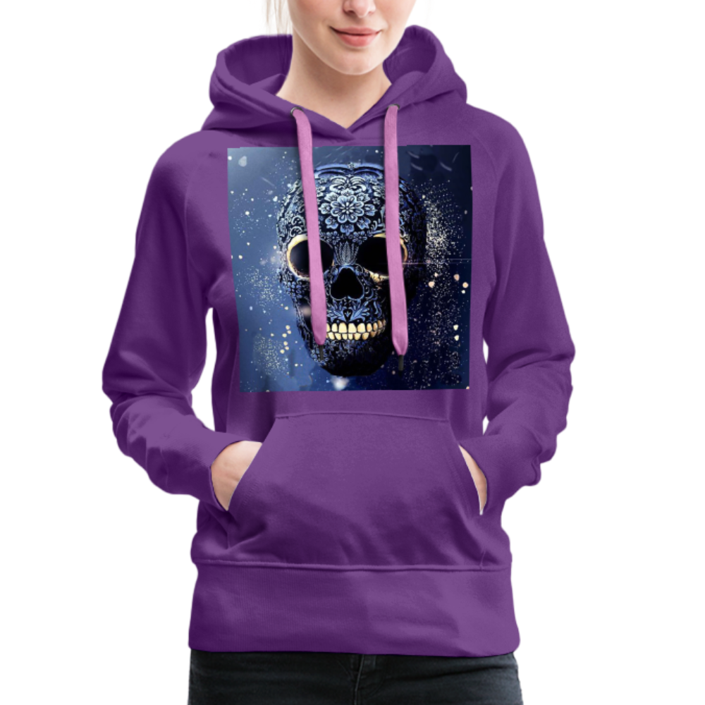 Kapuzenpullover Sweatjacke Sweatshirt Hoodie Pulli Basic Damen Kapuze - Purple