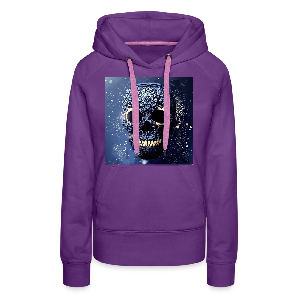 Kapuzenpullover Sweatjacke Sweatshirt Hoodie Pulli Basic Damen Kapuze - Purple