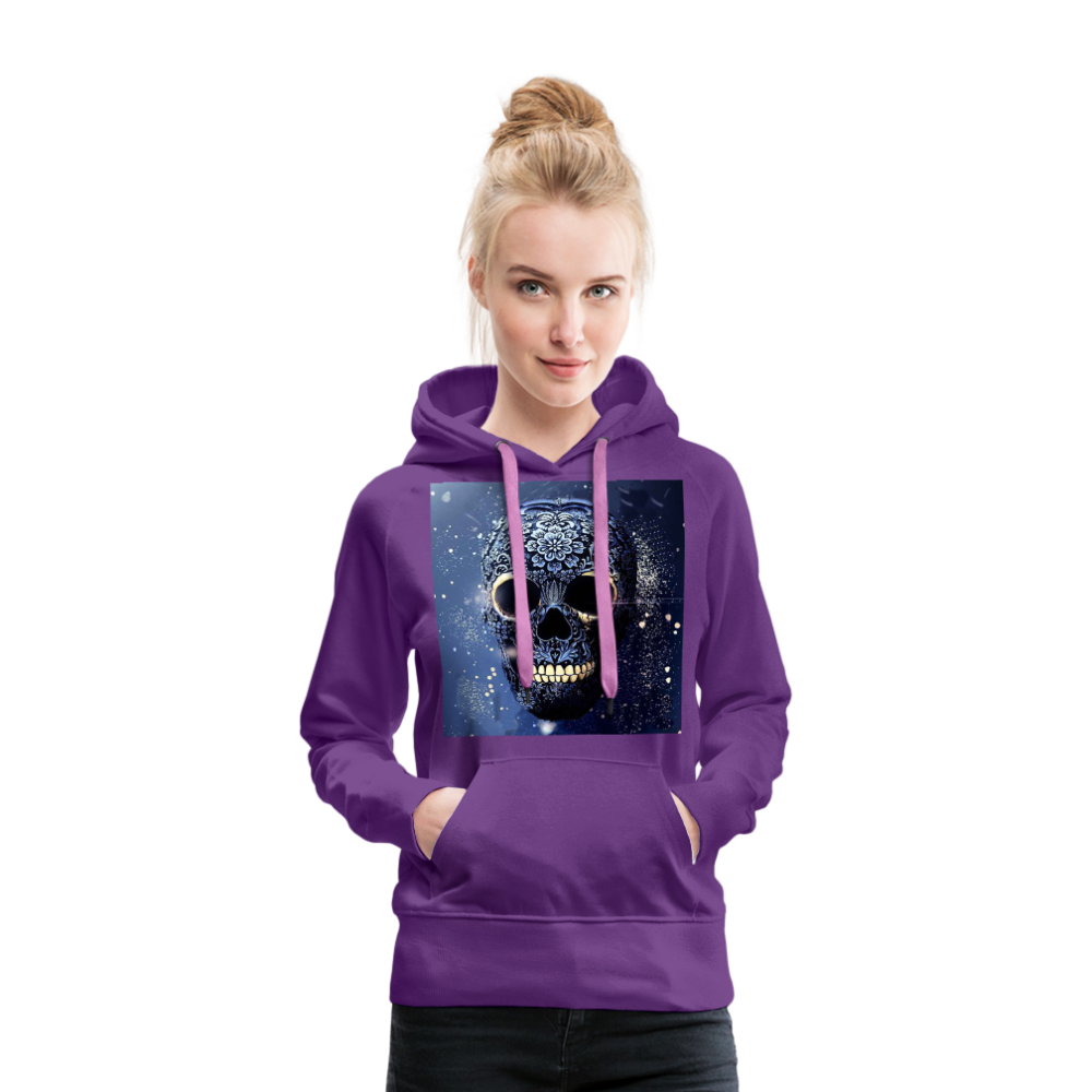 Kapuzenpullover Sweatjacke Sweatshirt Hoodie Pulli Basic Damen Kapuze - Purple