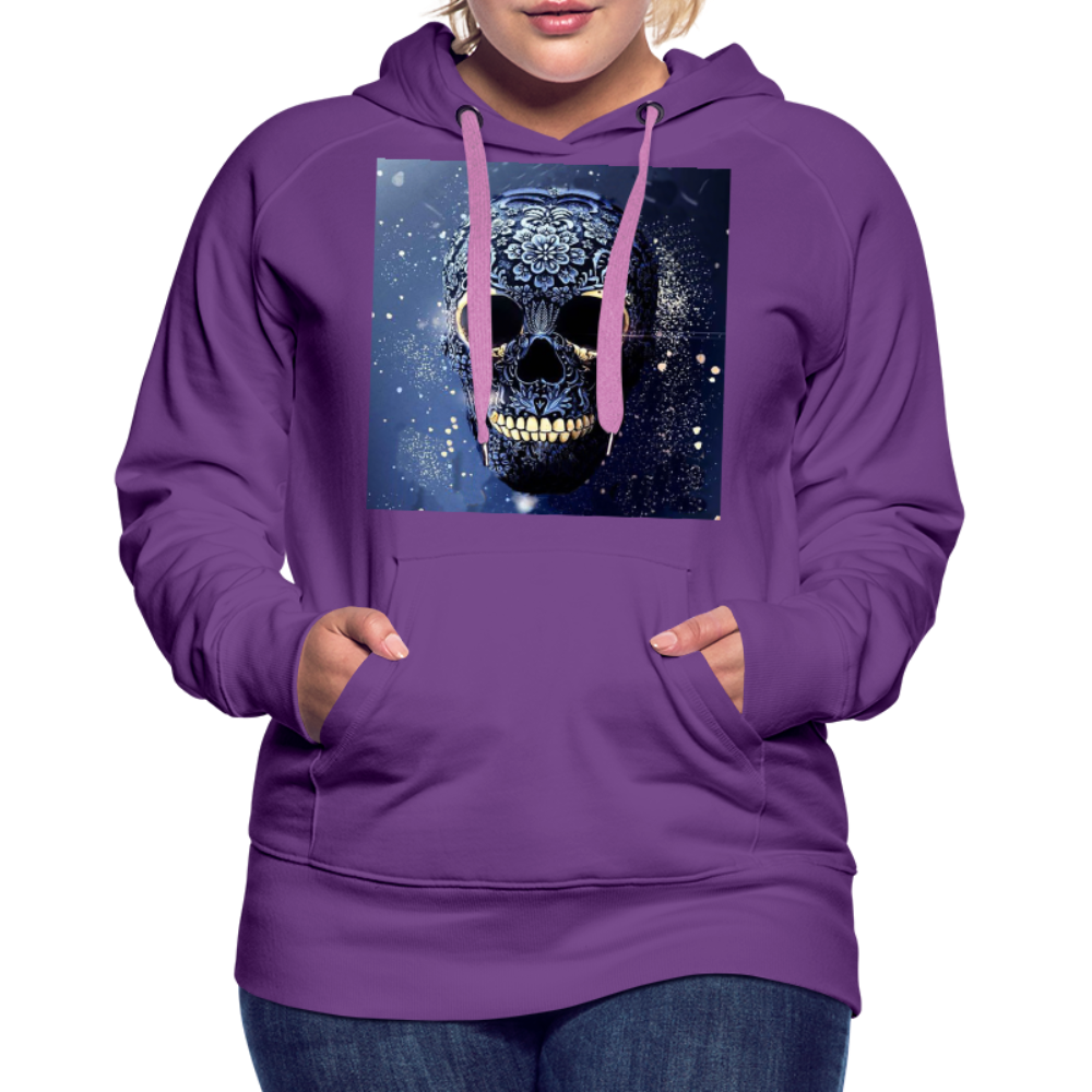 Kapuzenpullover Sweatjacke Sweatshirt Hoodie Pulli Basic Damen Kapuze - Purple