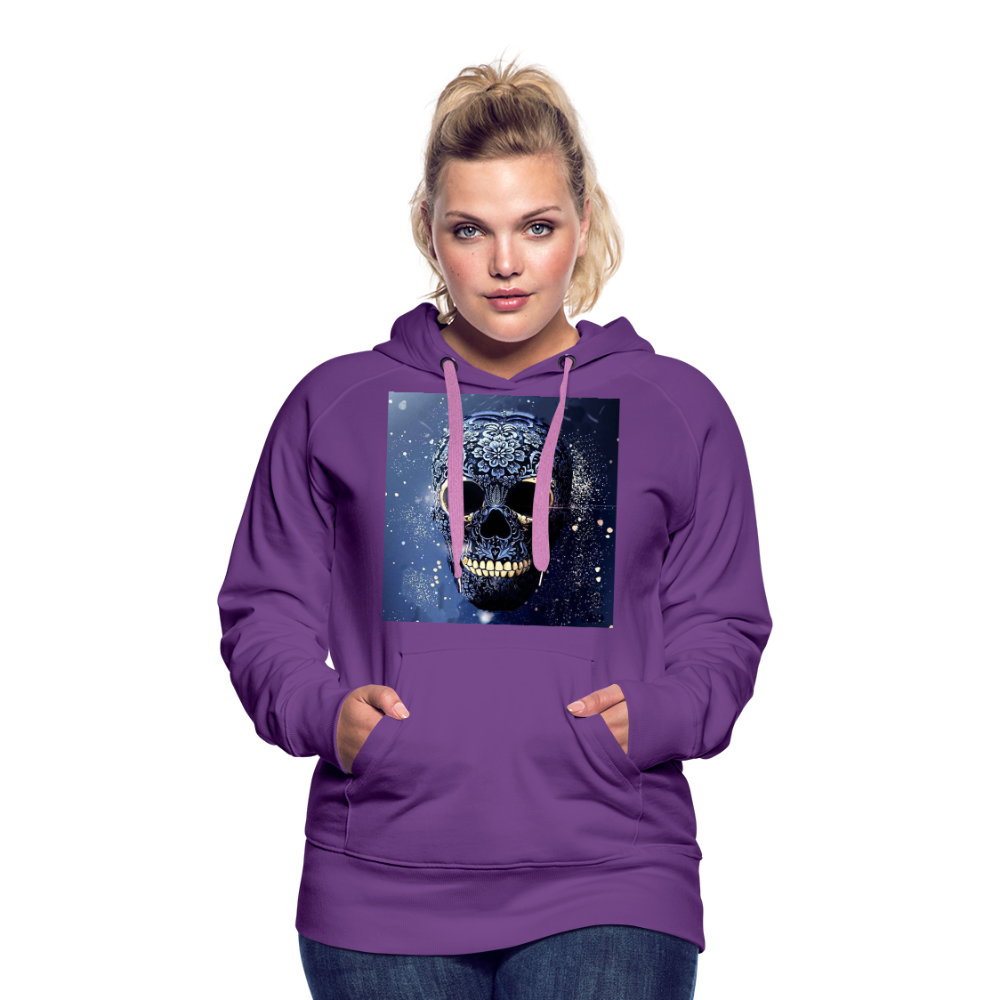 Kapuzenpullover Sweatjacke Sweatshirt Hoodie Pulli Basic Damen Kapuze - Purple