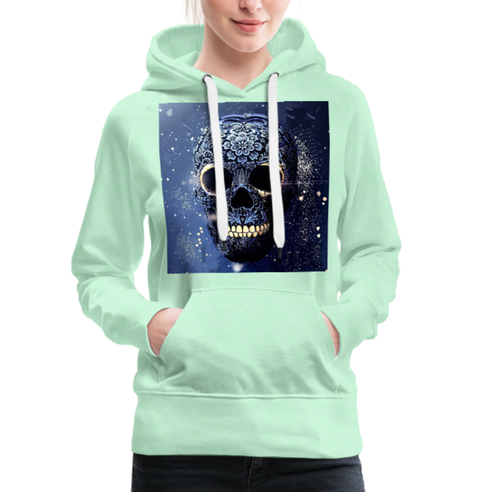 Kapuzenpullover Sweatjacke Sweatshirt Hoodie Pulli Basic Damen Kapuze - helles Mintgrün