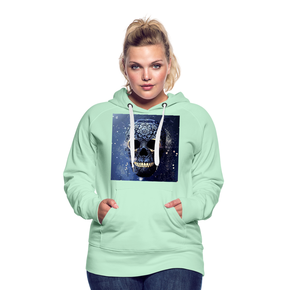 Kapuzenpullover Sweatjacke Sweatshirt Hoodie Pulli Basic Damen Kapuze - helles Mintgrün