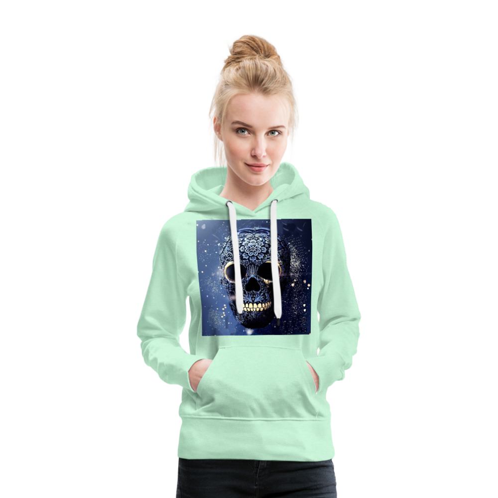 Kapuzenpullover Sweatjacke Sweatshirt Hoodie Pulli Basic Damen Kapuze - helles Mintgrün