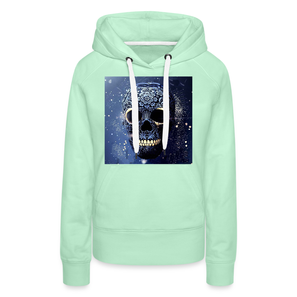 Kapuzenpullover Sweatjacke Sweatshirt Hoodie Pulli Basic Damen Kapuze - helles Mintgrün