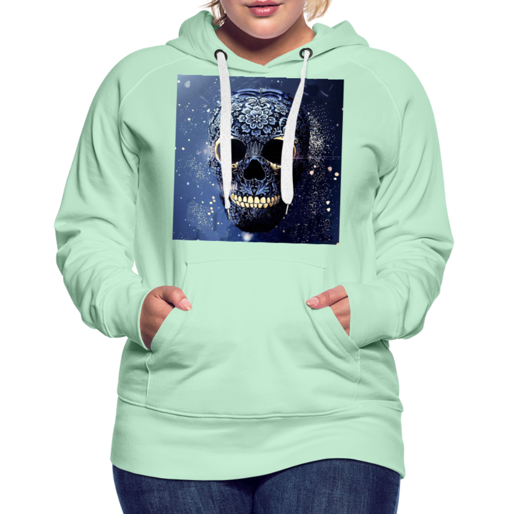 Kapuzenpullover Sweatjacke Sweatshirt Hoodie Pulli Basic Damen Kapuze - helles Mintgrün