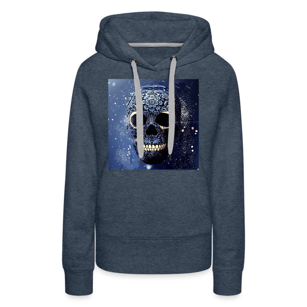 Kapuzenpullover Sweatjacke Sweatshirt Hoodie Pulli Basic Damen Kapuze - Jeansblau